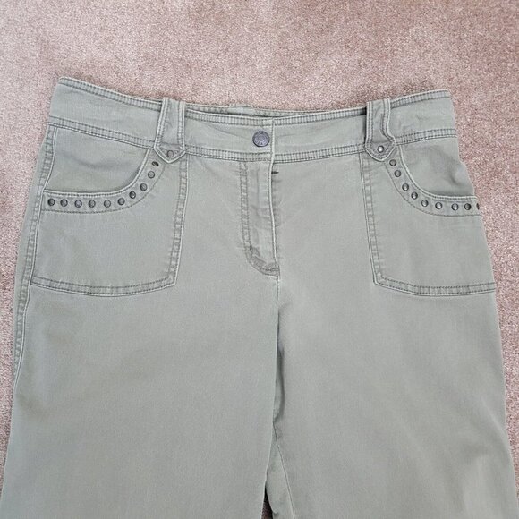 Lot of 2 Vintage New York & Co. Chino Pants Sz 8 Straight Leg Tan & Olive Casual - Picture 9 of 13